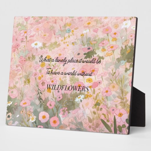 Wildblume-Zitat Fotoplatte (Seite)