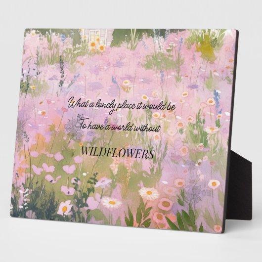 Wildblume-Zitat Fotoplatte (Seite)