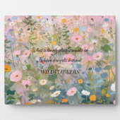 Wildblume-Zitat Fotoplatte (Vorderseite)