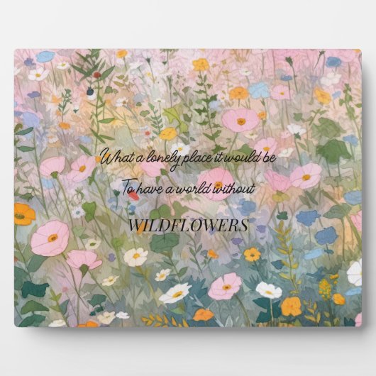 Wildblume-Zitat Fotoplatte (Vorderseite)