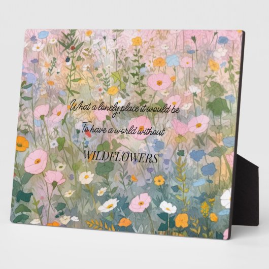 Wildblume-Zitat Fotoplatte (Seite)