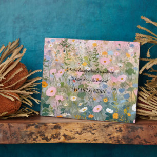 Wildblume-Zitat Fotoplatte