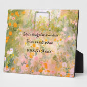 Wildblume-Zitat Fotoplatte (Seite)