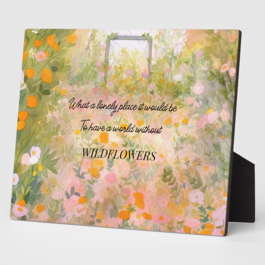 Wildblume-Zitat Fotoplatte (Seite)