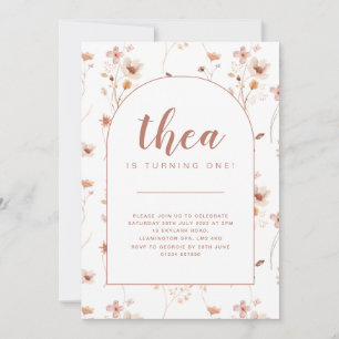 Wildblume zum Geburtstag Einladung