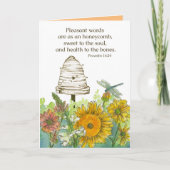 Wildblume zum glücklichen Thanksgiving Bible Verse Karte (Vorderseite)