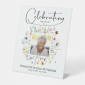 Wildblume zum Leben des Fotos Gedenkfeier Sockelschild (Vorderseite)