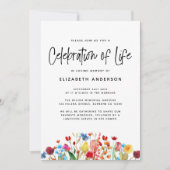 Wildblume zum Leben Einladung (Vorderseite)