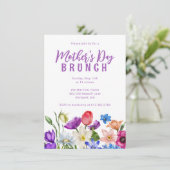 Wildblume zum Muttertag Einladung (Stehend Vorderseite)