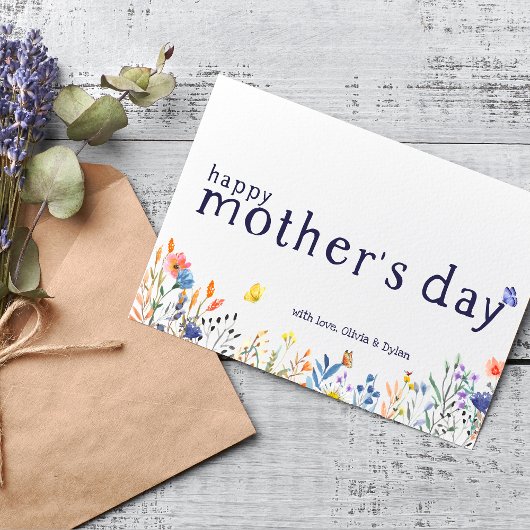 Wildblume zum Muttertag Karte