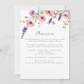 Wildblume zur Beerdigung von Leben Einladung (Rückseite)