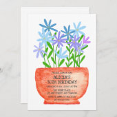 Wildblume zur botanischen Geburtstagseinladung von Feiertagskarte (Vorne/Hinten)