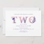 Wildblume - Zwei Geburtstagsaufenthalt Einladung (Vorderseite)