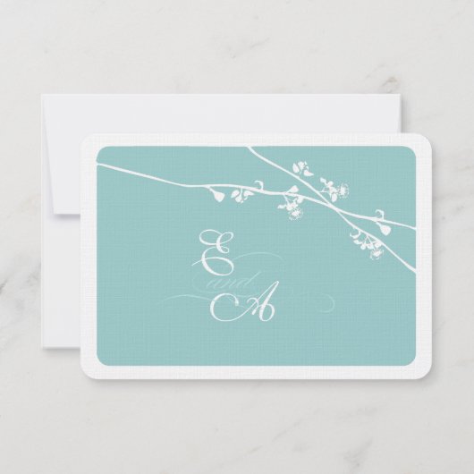 Wildblume-Zweige, die RSVP einheizen (Rückseite)