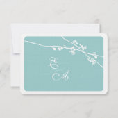 Wildblume-Zweige, die RSVP einheizen Karte (Rückseite)