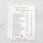 WildblumeHochschuhspiel Bachelorette Spiel Card Ankündigung (Vorderseite)