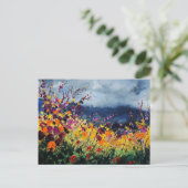 Wildblumen45 Postkarte (Stehend Vorderseite)