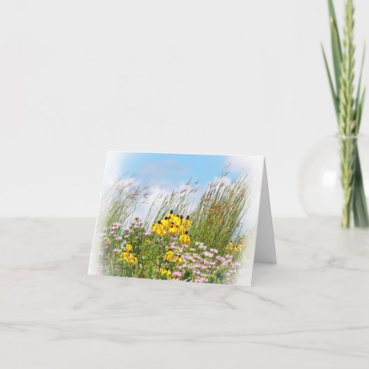 Wildblumen 11 notecard dankeskarte (Vorderseite)