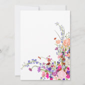 Wildblumen 1. Geburtstagszeit Kapsel Brief Einladung (Rückseite)