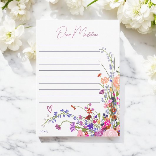 Wildblumen 1. Geburtstagszeit Kapsel Brief Einladung