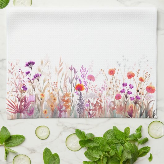 Wildblumen 2 Küchentücher (Gefaltet)