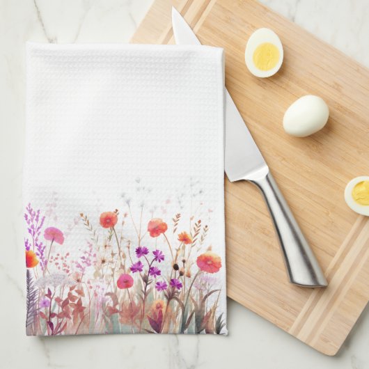 Wildblumen 2 Küchentücher (Viertel Falte)