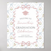 Wildblumen-Abschieds-Willkommensschild Poster (Vorne)