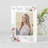 Wildblumen Abschluss Ankündigung Einladen Foto (Stehend Vorderseite)