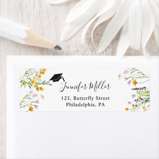 Wildblumen Abschluss Rücksendeadresse (Insitu)