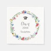 Wildblumen Abschluss Serviette (Vorderseite)