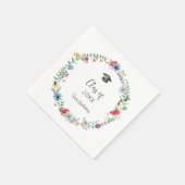 Wildblumen Abschluss Serviette (Ecke)