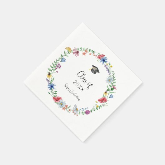 Wildblumen Abschluss Serviette (Ecke)