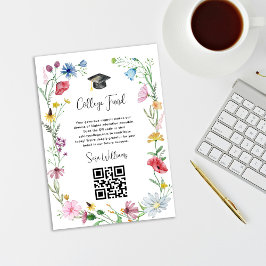 Wildblumen Abschluss Uni Fonds Begleitkarte