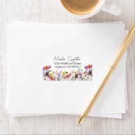 Wildblumen-Adressetikett Adressaufkleber