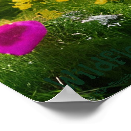 Wildblumen AI Fantasy Digital Art Print Landschaft Poster (Ecke)