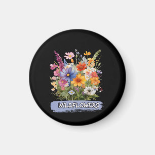 Wildblumen Akryllischer Schlüsselanhänger Magnet