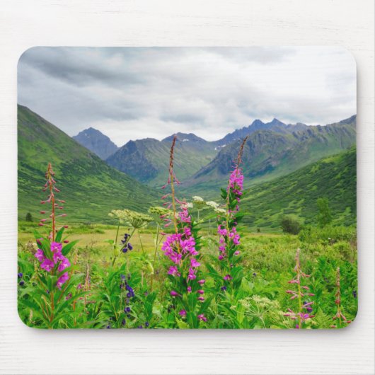Wildblumen Alaskan Valley Mousepad (Vorne)