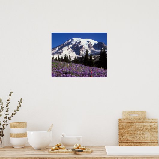 Wildblumen am Fuße des Rainiers, 2 Poster (Küche)