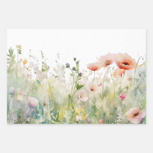 Wildblumen an den Blumengrenzen Geschenkpapier Set (Vorderseite 2)