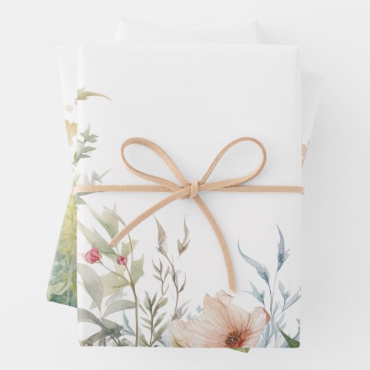 Wildblumen an den Blumengrenzen Geschenkpapier Set (Beispiel)