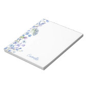 Wildblumen an den Blumengrenzen Personalisiert Notizblock (Rotiert)