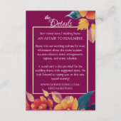 Wildblumen an den Grenzen von Plum und Gold Begleitkarte (Vorderseite)