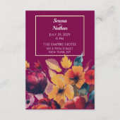 Wildblumen an den Grenzen von Plum und Gold Begleitkarte (Rückseite)