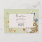 Wildblumen an der Hochzeitsempfehlung Begleitkarte (Vorderseite)