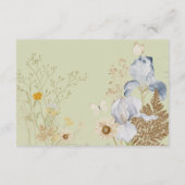 Wildblumen an der Hochzeitsempfehlung Begleitkarte (Rückseite)