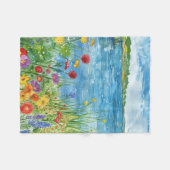 Wildblumen an einem See Fleecedecke (Vorderseite (Horizontal))