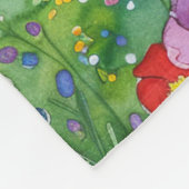 Wildblumen an einem See Fleecedecke (Ecke)