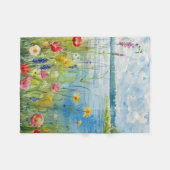 Wildblumen an einem See Fleecedecke (Vorderseite (Horizontal))