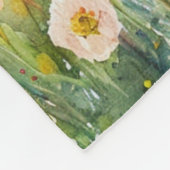 Wildblumen an einem See Fleecedecke (Ecke)