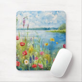 Wildblumen an einem See Mousepad (Mit Mouse)